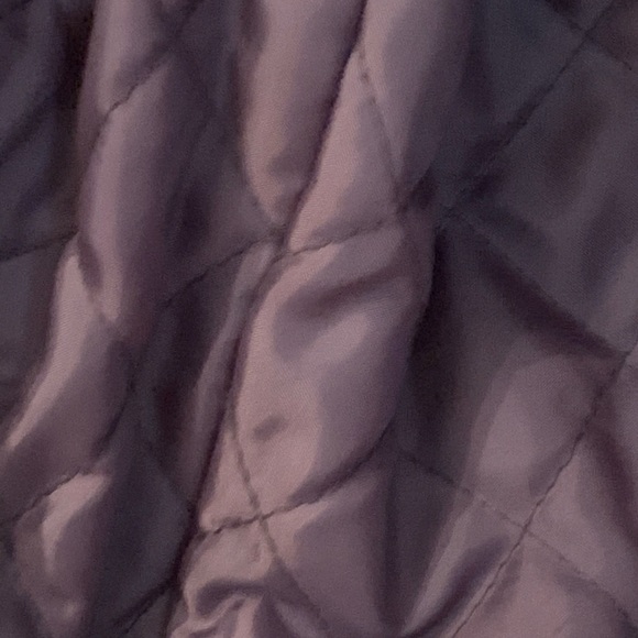 Gray leather jacket slightly worn  small stain on right pocket - Picture 3 of 6